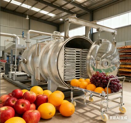 Lyophilisateur industriel 200 kg : grande capacité, qualité commerciale pour la production en vrac d'aliments et de produits pharmaceutiques