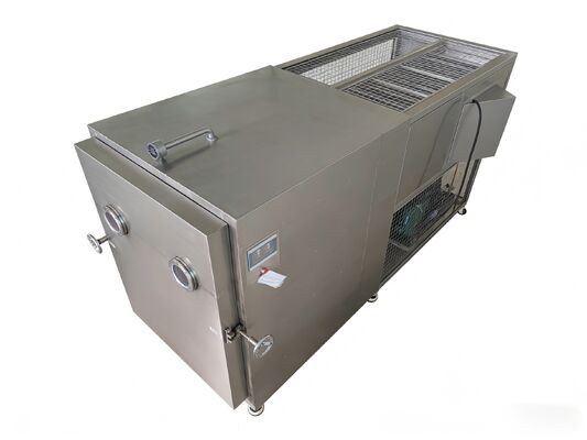 Lyophilisateur alimentaire sous vide de taille de chambre 1350 1400 1200 mm, incluant une pompe à vide Baosi ou  et un chauffage électrique, conçu pour le séchage des aliments