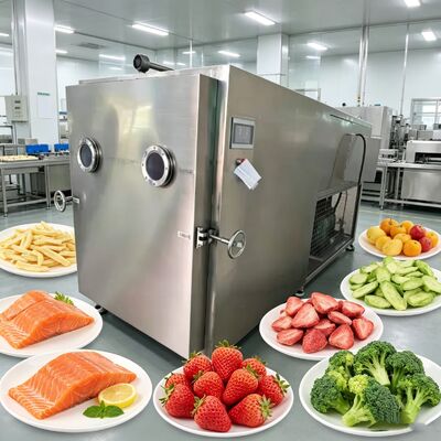 Lyophilisateur alimentaire refroidi par air avec chauffage électrique et degré de vide inférieur ou égal à 10Pa, idéal pour la conservation à long terme des aliments