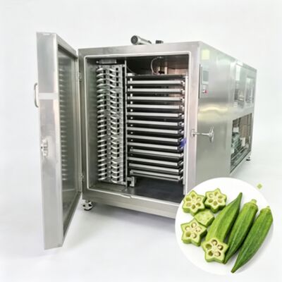 Lyophilisateur industriel en acier inoxydable 304 offrant une puissance nominale de 200 kW et un système de chauffage électrique garantissant les performances de lyophilisation