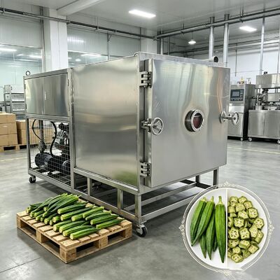 Temps de séchage par congélation 18 à 22 heures lot Séche-glace végétale comprenant une pompe à vide à palettes rotatives à deux étages parfaite pour la conservation des légumes
