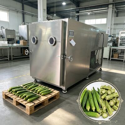 Séchoir à légumes congelé à refroidissement par air doté d'un système de contrôle PLC garantissant la congélation des légumes séchés avec un temps de traitement minimal