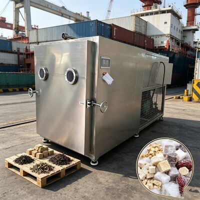 Lyophilisateur de légumes en mode de fonctionnement automatique, doté de plateaux en acier inoxydable 304 et d'un système de contrôle PLC pour le séchage des légumes