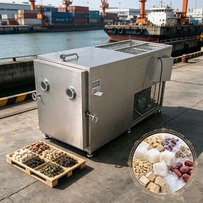 Taille du plateau 1280 600 30 mm sèche-glace à légumes doté d'un système de commande PLC Idéal pour la déshydratation et le stockage des légumes