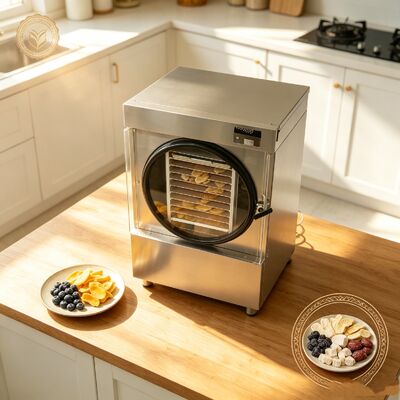 Niveau de bruit ≤ 50 dB Séche-glace à domicile en acier inoxydable SUS304 et cycle de séchage par congélation 24 à 30 heures Idéal pour le séchage des aliments