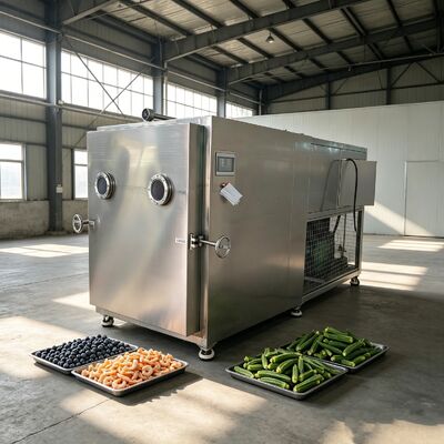 Capacité de lot de 100 kg Séchoir-congélateur végétal conçu pour la déshydratation à grande échelle des végétaux avec des conditions commerciales CIF